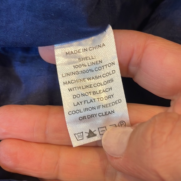 Hill House Navy Linen Tiered Paz Mini Skirt - Picture 5 of 9